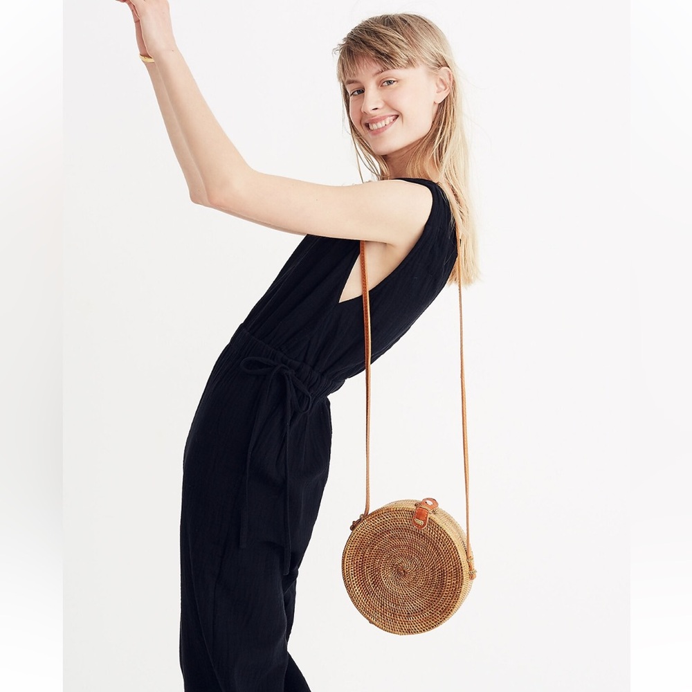 Madewell Folk Fortune Bali Rattan Roundie Bag
